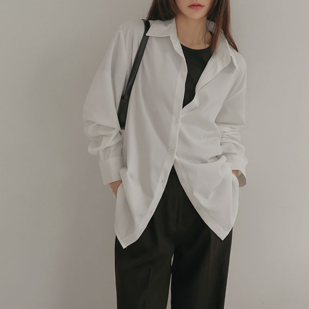 44-99インアウトルーズフィットベーシックソフトブラウス