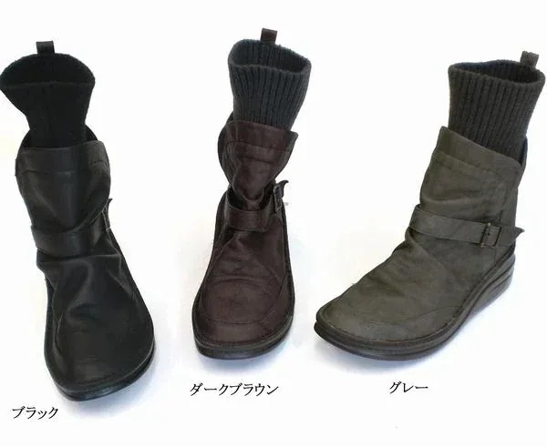 エンジニアブーツ ブーツ レディースシューズ レディースファッション 靴 本革 ニット エンジニア