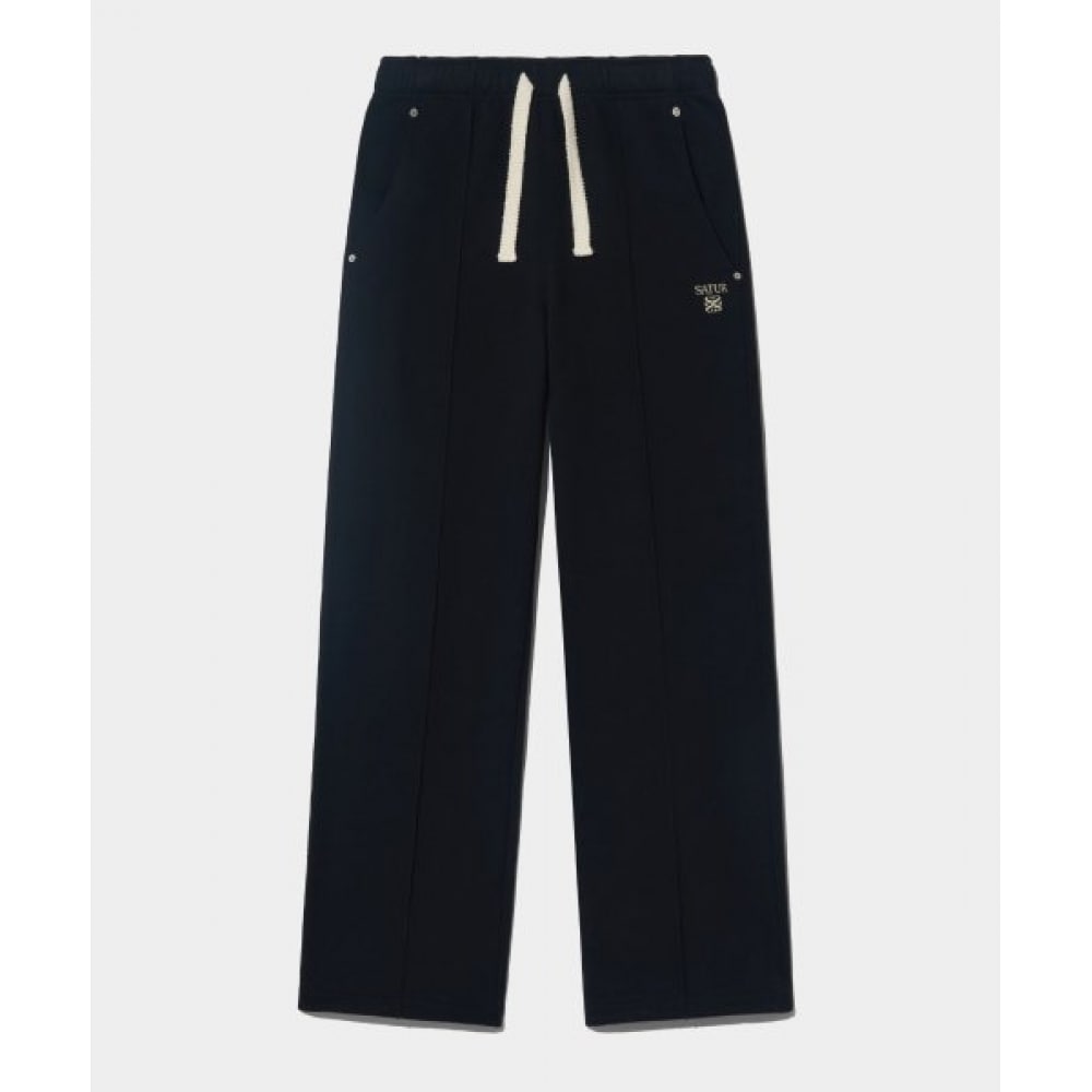 SATUR Etna ラウンジストレートスウェットパンツクラシックブラック