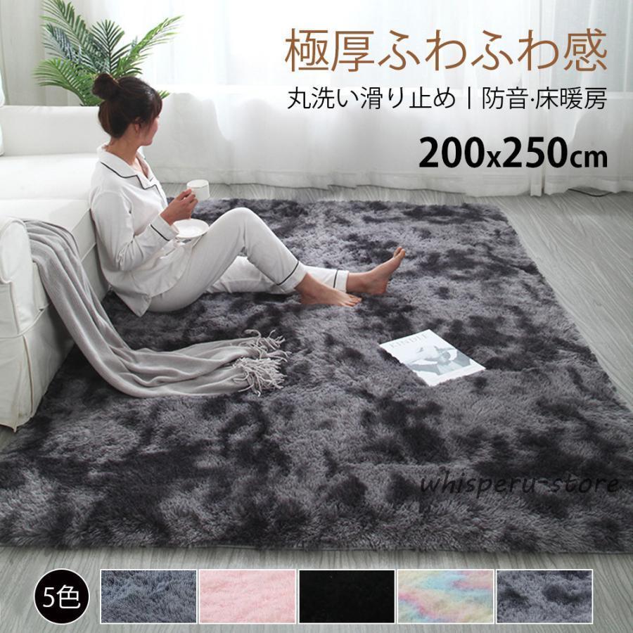 【雑貨新作入荷！】ラグ 洗える ラグマット 200*250 洗えるカーペット リビング シャギーラグ ホットカーペットカバー 絨毯 洗濯可 ムートン 調 C-42