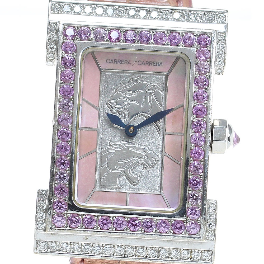 カレライカレラ Carrera y Carrera ナチュラ K18WG ダイヤベゼル クォーツ ボーイズ _825533【中古】