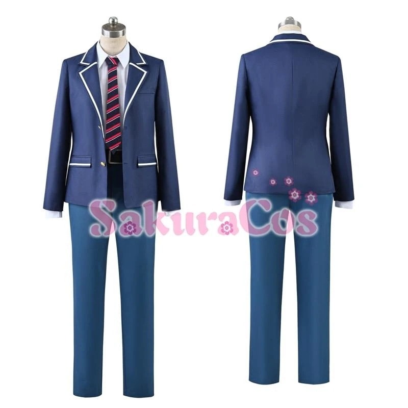 最安値挑戦 プロジェクトセカイ カラフルステージ! プロセカ ビビバス 青柳冬弥 神山高校制服 コスプレ衣装 ハロウィン 変装 コスチューム 大人