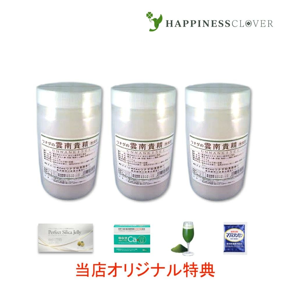 【選べるおまけ付き】【3個セット】雲南貴精 粉末 300ｇ うんなんきせい ウチダ和漢薬