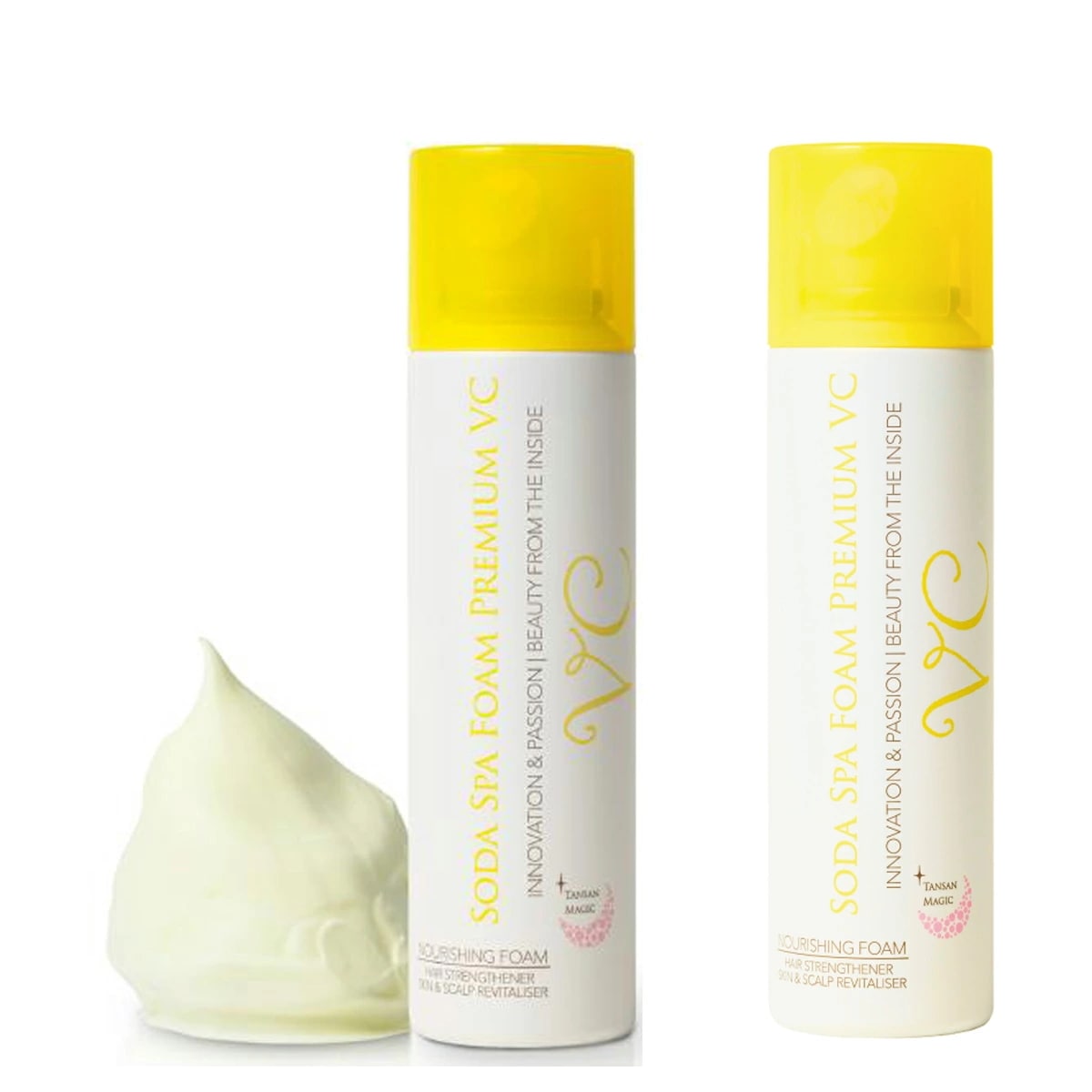 VCイエロー２本セット【カラフル炭酸パック】　90ｇ　イエロカラー　コエンザイムQ10