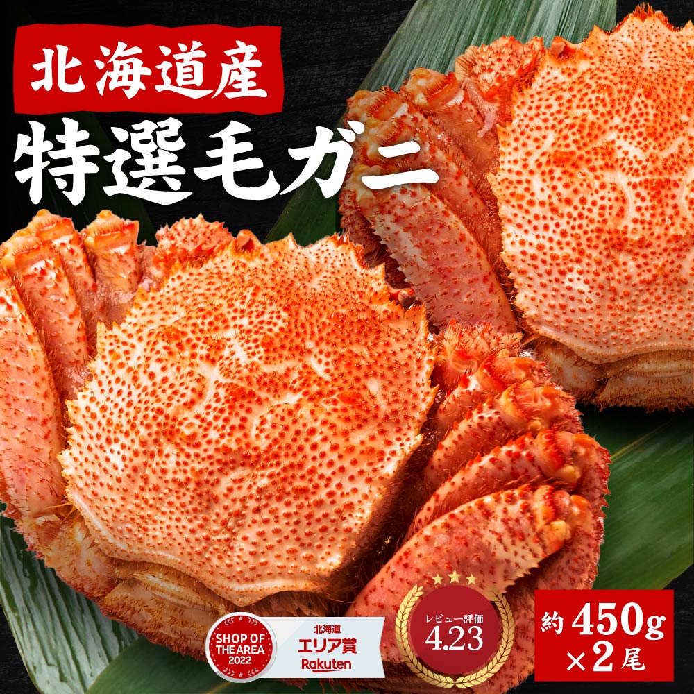 毛ガニ 毛蟹 北海道産 ギフト 450g2尾セット かに 毛ガニ 毛がに 札幌 ボイル