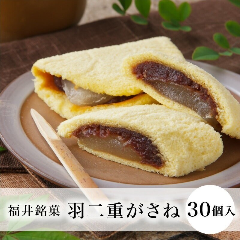 福井銘菓 羽二重がさね (30個入り) 【福井県産もち米たまご使用】 [ 羽二重餅 和菓子 餅 もち あんこ 餡 ケーキ やわらかい スイーツ お菓子 ギフト プレゼント 贈り物 おやつ お土産 手