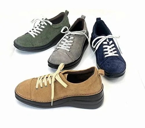 スニーカー レディースシューズ レディースファッション 靴 本革 ベロア素材 ウォーキングシューズ