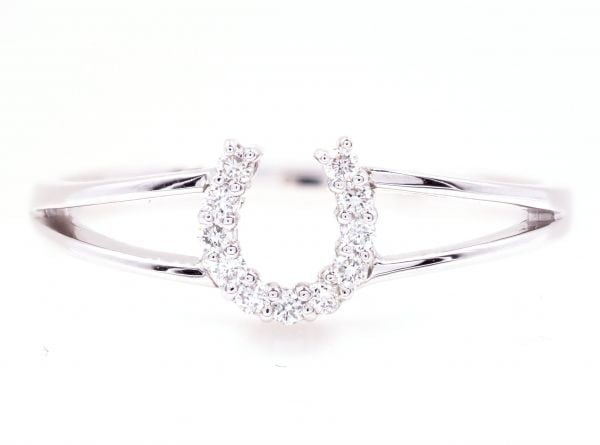 本物の品質天然 ダイヤモンド リング 華美 馬蹄 pt900 国内生産品ダイヤ使用プラチナ ( 54,600円