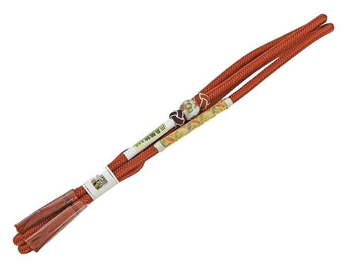 帯締め 正絹 川島織物 小田巻 とんぼ玉 重宝裂 箱入り 新品 和装小物