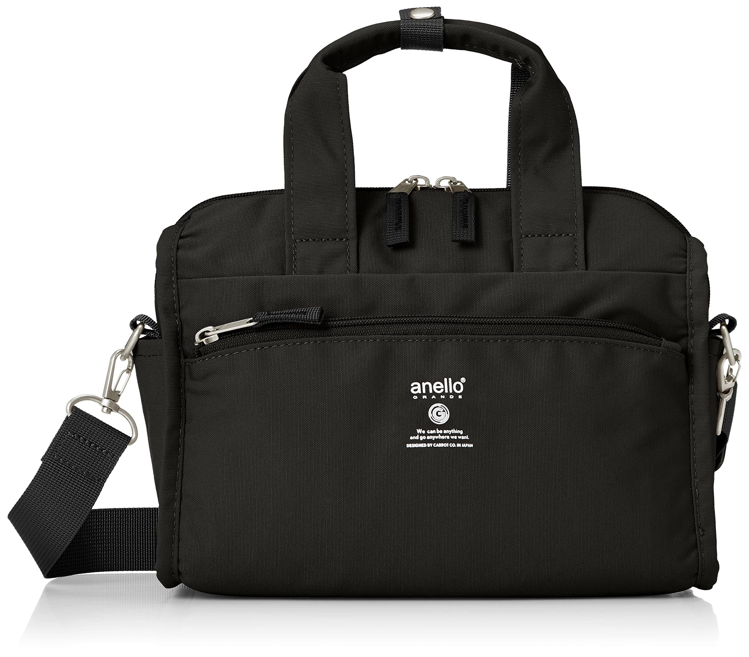 [アネロ グランデ] ミニボストンバッグ 軽量/撥水/多収納/2WAY CABIN GTM0177Z ダークブラック