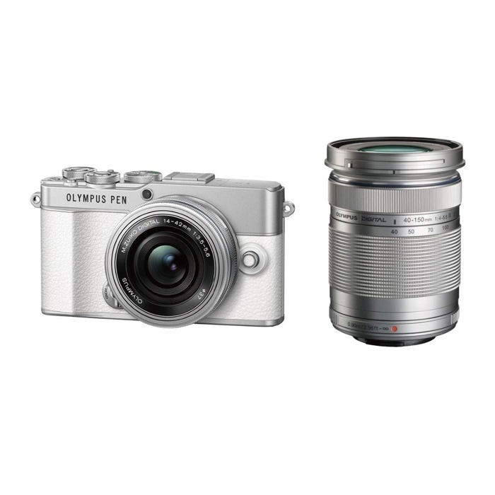 OLYMPUS PEN E-P7 EZダブルズームキット ミラーレス一眼カメラ E-P7-EZWZK-WH ホワイト OM SYSTEM