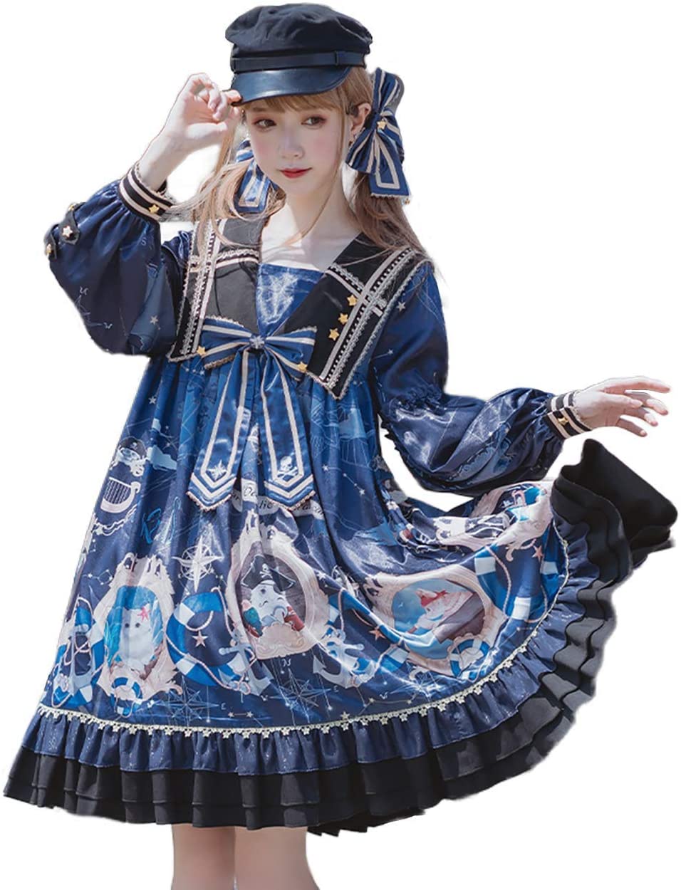 ロリータ クラロリ ワンピース Aライン パイレーツ キャット