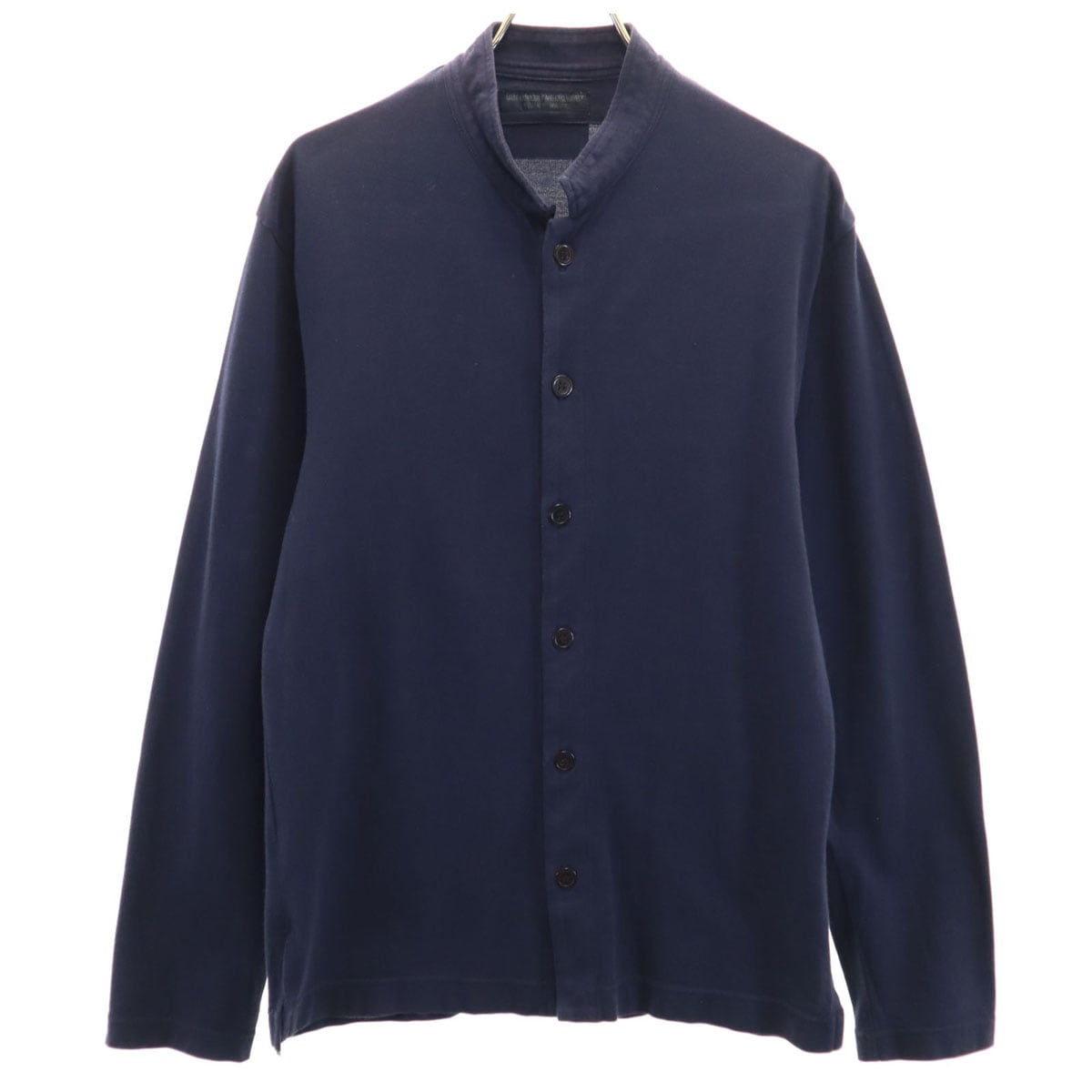 REGULATION Yohji Yamamoto MEN レギュレーション ヨウジヤマモト メン 日本製 長袖 スタンドカラー シャツ 1 ネイビー メンズ 古着