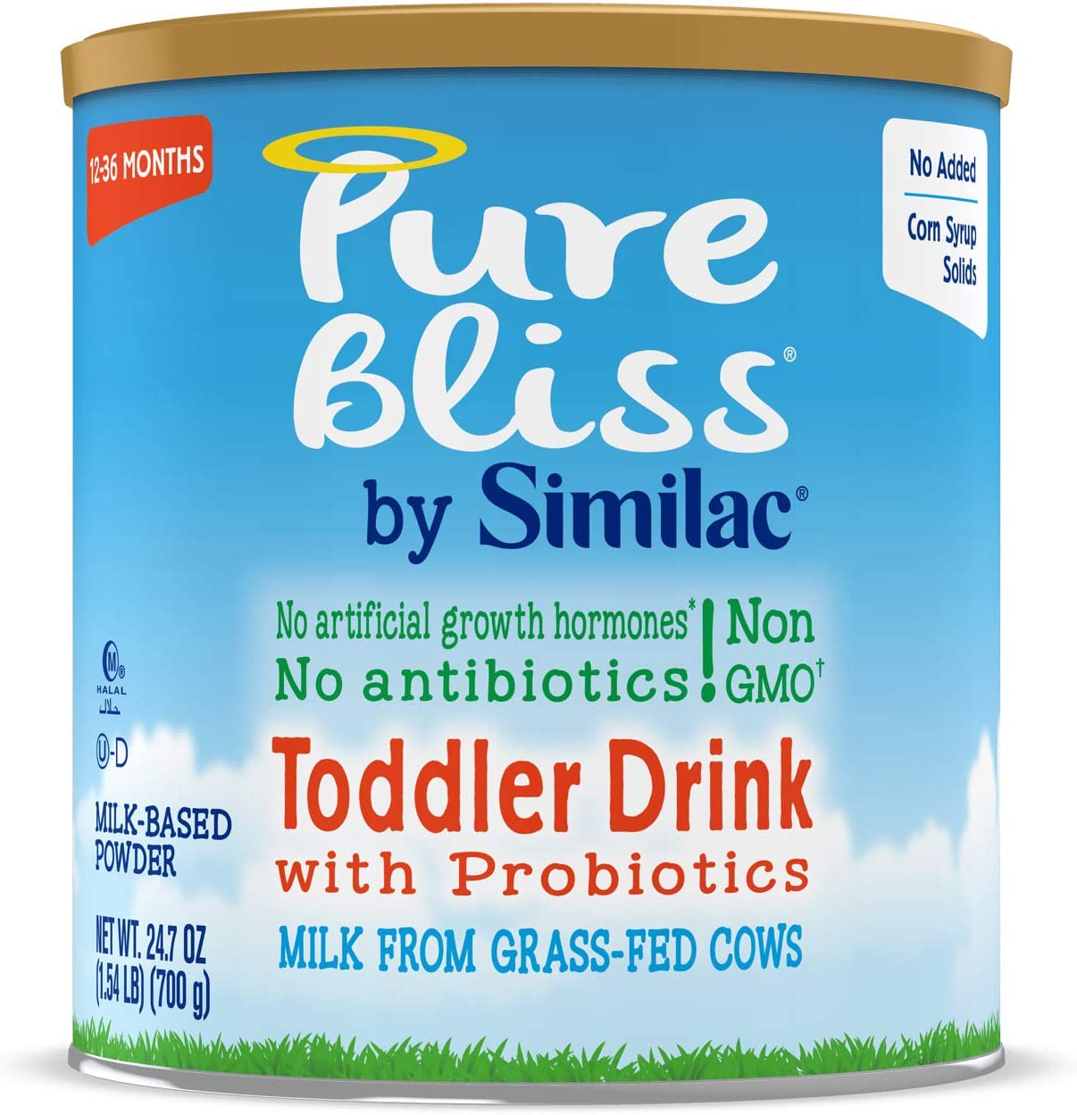 [名品ミルク][大切な赤ちゃんのための最高の選択]Similac幼児がプロバイオティクスと一緒に飲む純粋な至福草を食べさせた牛の新鮮な牛乳から始まるGMO以外の幼児フォーミュラ24.7オンス