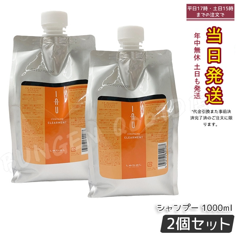【お得2個セット】ルベル IAU イオ クレンジング クリアメント シャンプー 1000ml