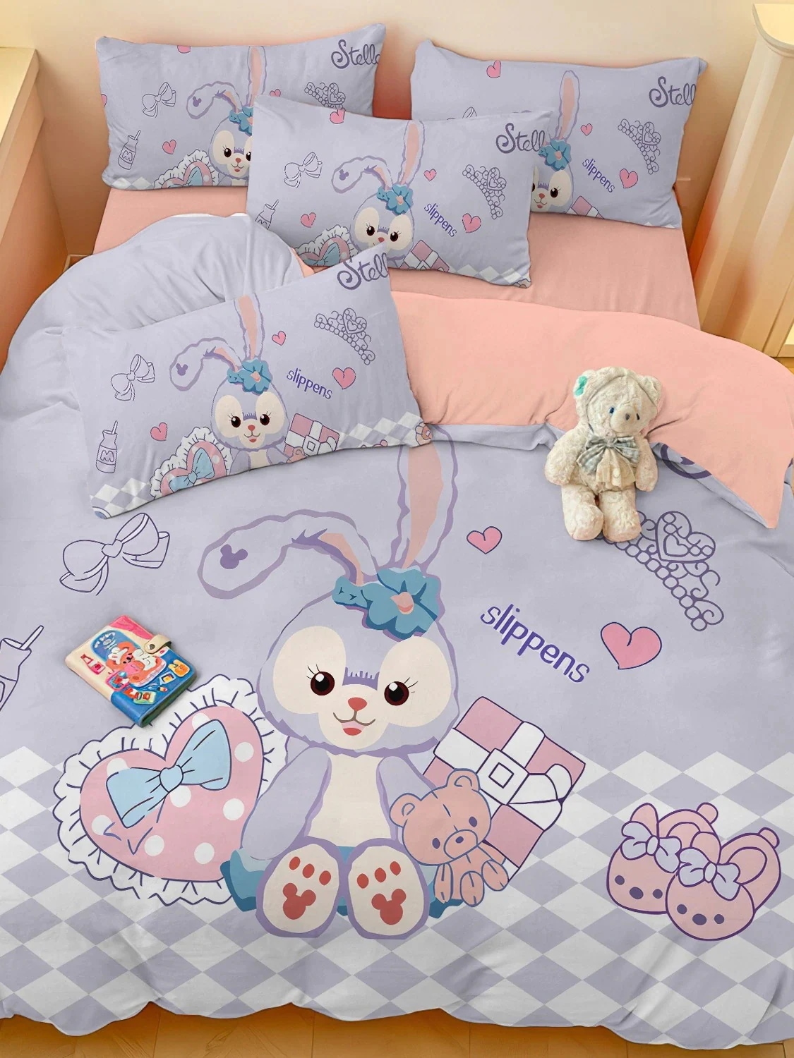 新ダル綿4点ベッドシーツと掛け布団カバー 1.ベッド2台 1.寝具ドミトリー3点セット