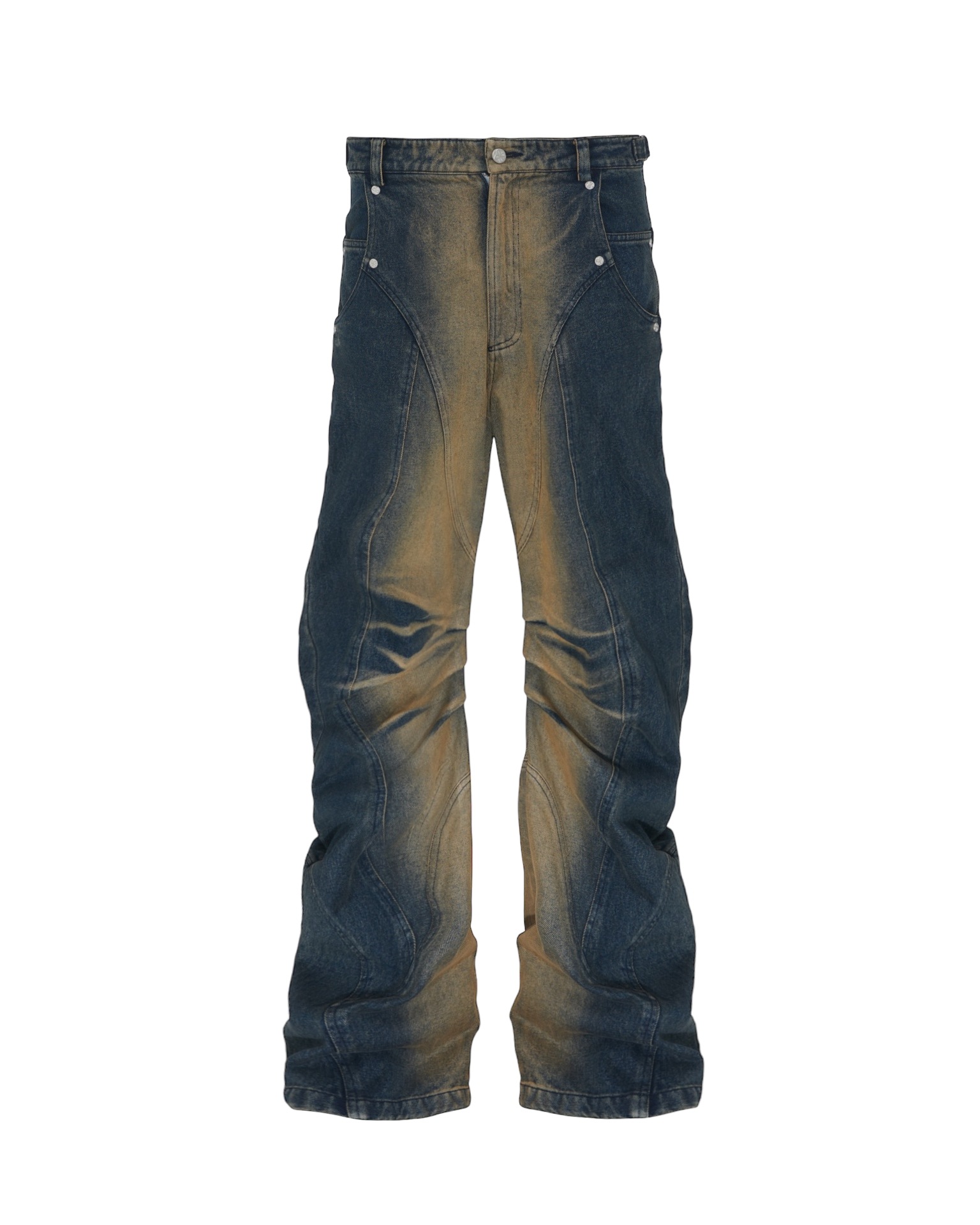【SURGERY】 SURGERY FOLD-BEND JEANS : TIN BLUE