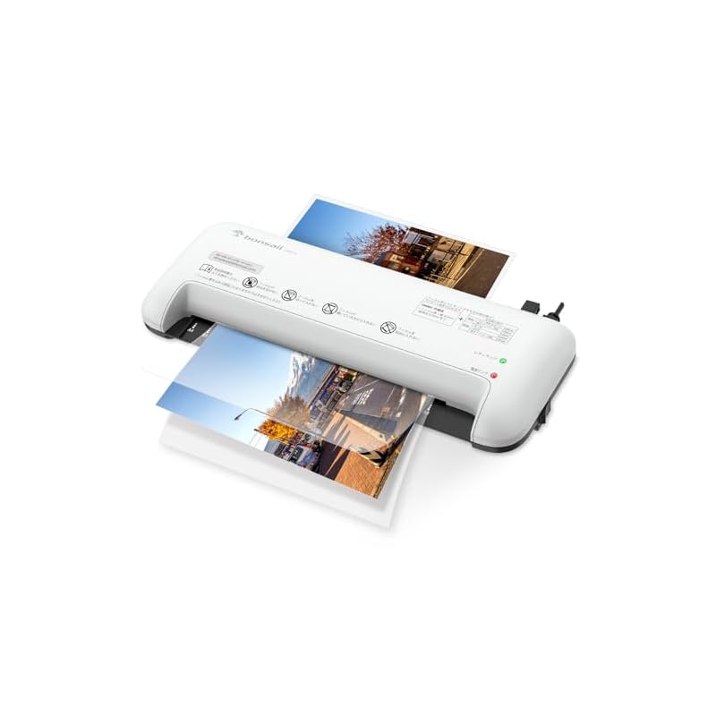 bonsaii ラミネーター 本体 A4対応 ウォームアップ時間約3分 100μmフィルム対応 パウチ加工 波打ち防止 気泡なし 操作簡単 名刺/カードサイズ対応 コンパクト 家庭用 ラミネート機械