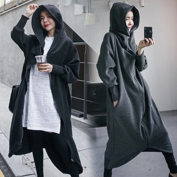 秋新作 レディース パーカー パーカーワンピ パーカーワンピース フード付き ポケット付き 秋 ワンピース トレーナー ファスナー 長袖 あったか アウター カジュアル ロング 大きめ 無地 スウェッ