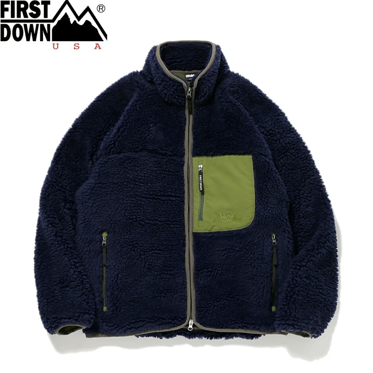FIRST DOWN BOA FLEECE JACKET NAVY