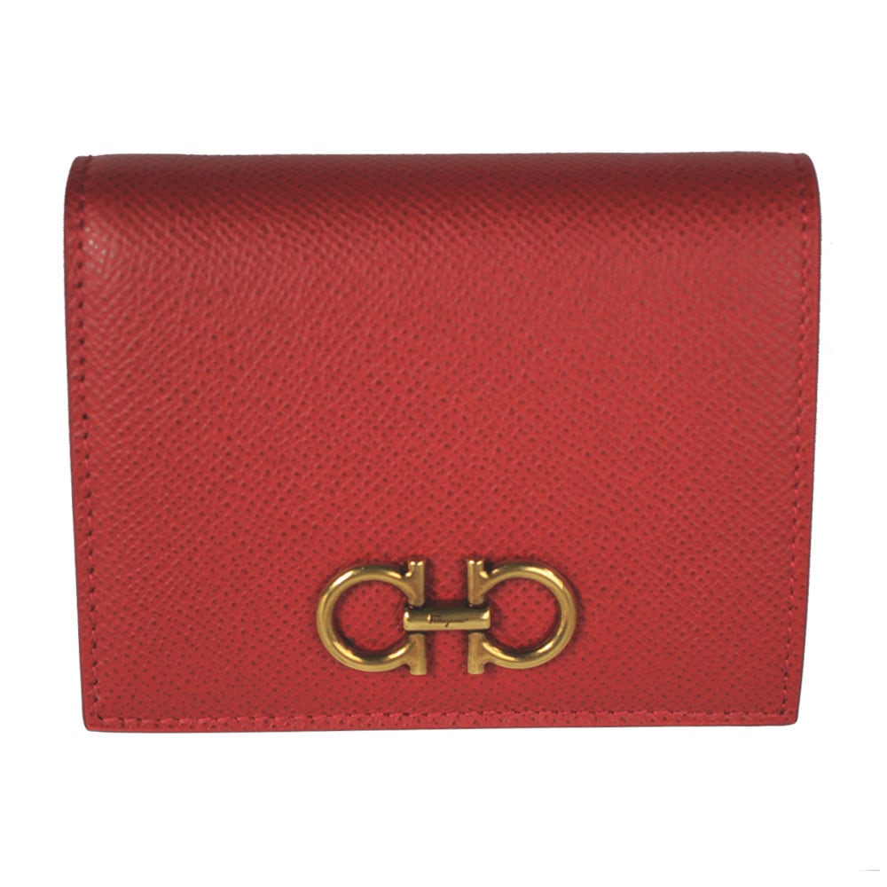 二つ折り財布 ダブル ガンチーニ レザー リップスティックレッド 22 D780 0746643