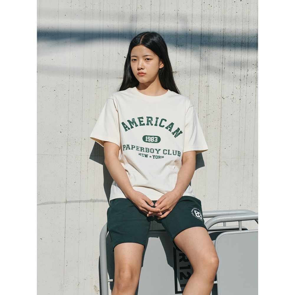 PAPERBOY アメリカンショートスリーブ T シャツ 3 色 Tシャツ