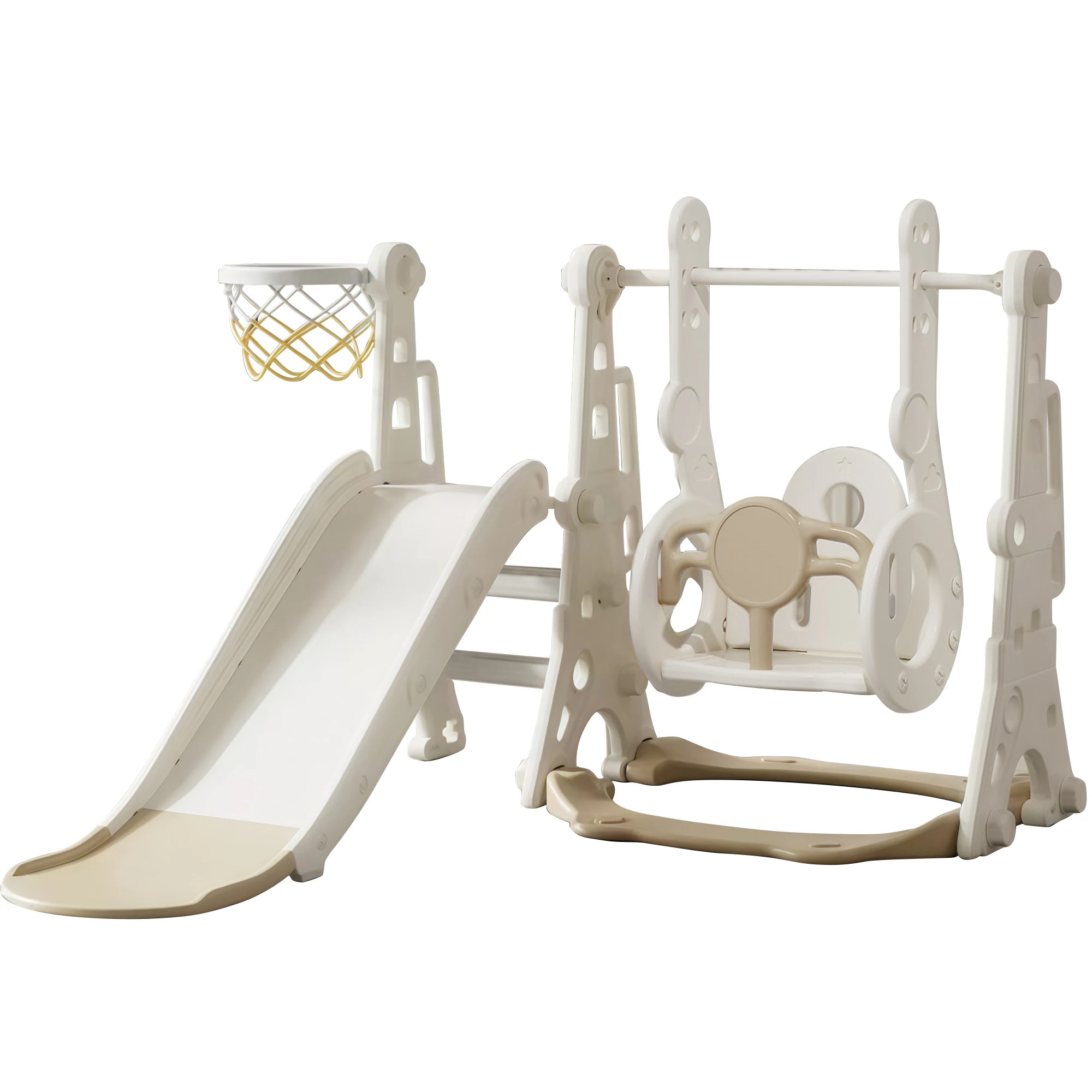 198滑り台 すべり台 滑り台とブランコセット バスケットゴール ブランコ三段階調整可 遊具 室内遊具 屋内 家庭用 大型遊具 プレゼント 耐荷重40kg