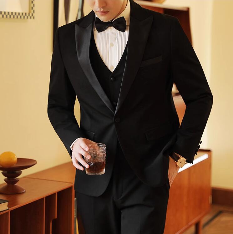 フォーマルスーツ 結婚式スーツ 大きいサイズ 3点セット ジャケット+パンツ+ベスト ビジネススーツ メンズ スリムスーツ 上下セット スリーピース 男性スーツ 出張 セットアップ カジュアル 成人式 6,924円