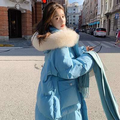 ダウンコート レディース ファーフード付き ロングダウンジャケット ダウンジャケット コットンパッド入りジャケット ロング丈 ジャケット コート アウター 大人可愛い ママコーデ 韓国