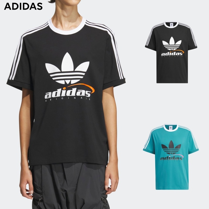 [ADIDAS] ユニセックス トレフォイルロゴ プレー サッカーグラフィック 半袖Tシャツ 2色