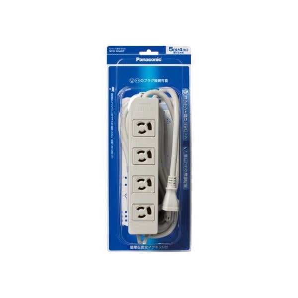 マグネット付 OAタップ3P/4個口 グレー 5.0m WCH2454HP 1個 9,258円