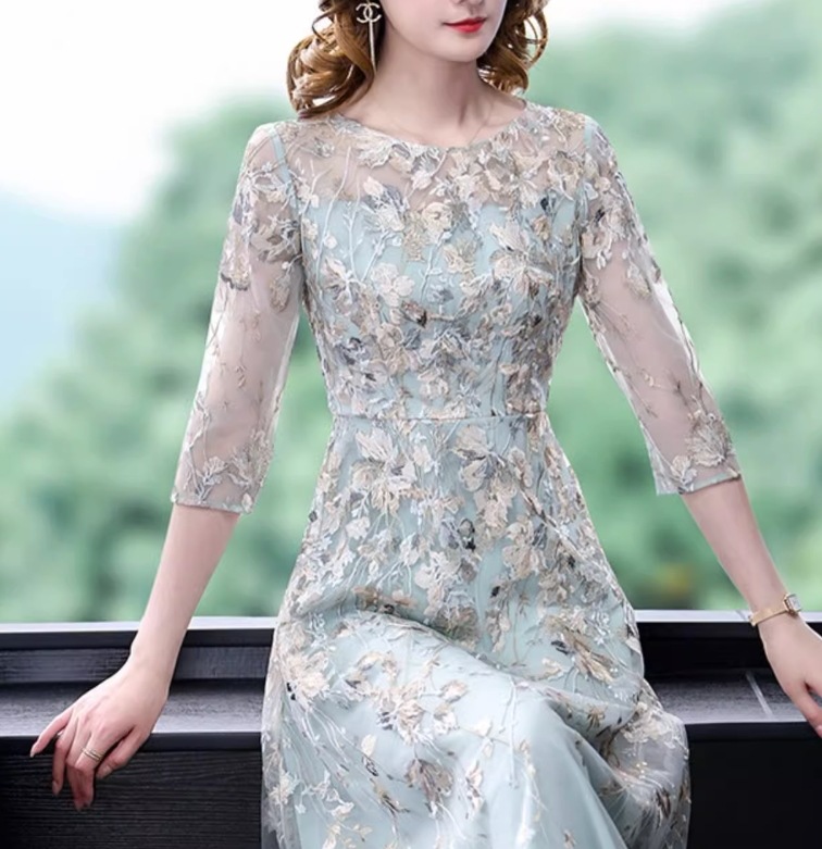 ワンピース デート モテアイテム フレアワンピース レース 花柄 マキシ丈 大人可愛い きれいめ 上品 おしゃれ かっこいい 大人可愛い ラブリー キュート ガーリー クール モード系 セクシー