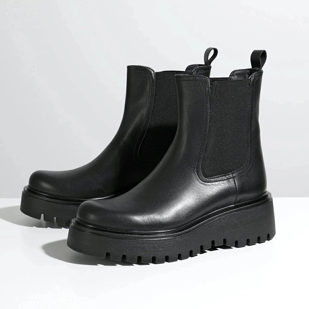 CORSO ROMA 9 コルソローマ ノーヴェ ショートブーツ 4405-10 レディース サイドゴアブーツ レザー 厚底 シューズ 靴 BLACK