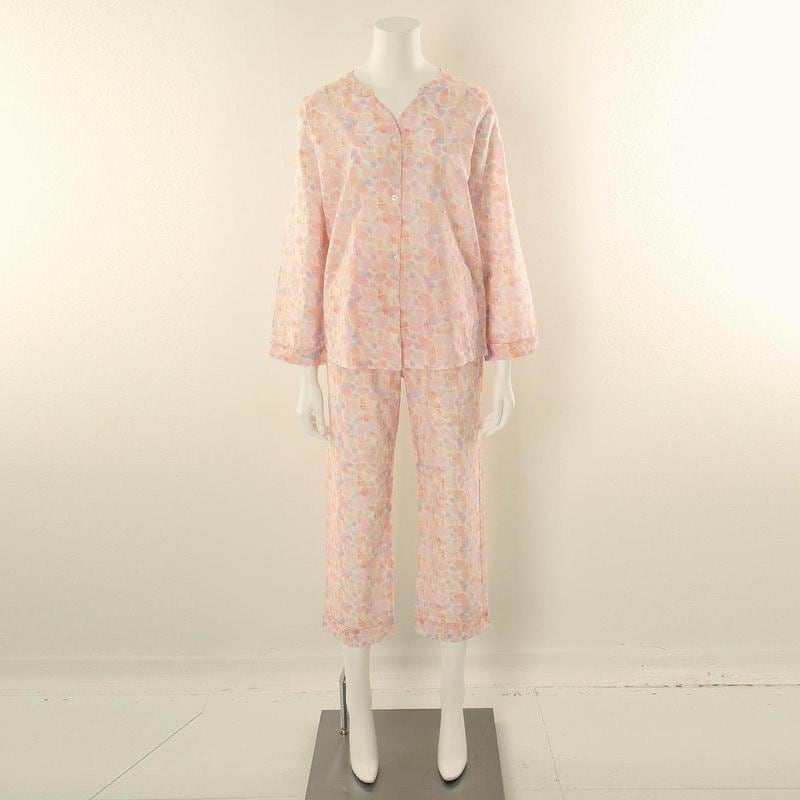 綿シルク水彩捺染女性パジャマ レディース寝巻き SOPA9263WSG
