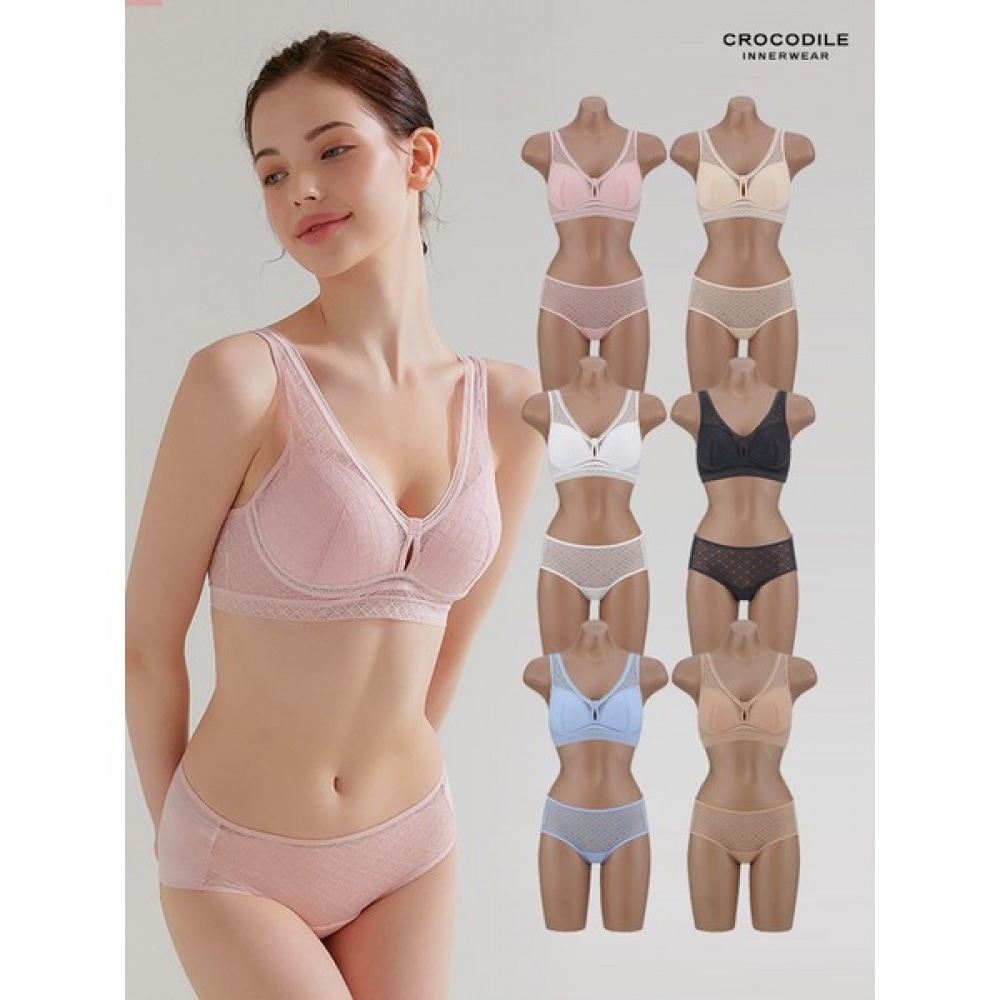 (クロコダイルインナー) オールオーバーエアリーフィット超軽量アドミレーションブラ 12点セット