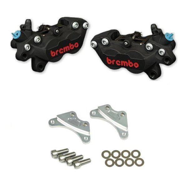 WORKS QUALITY brembo40ミリキャリパーサポート・キャリパーセット 左右/ブラック WQ26-15001SV