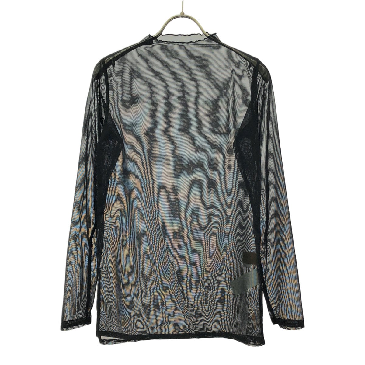 長袖 シースルー カットソー F ブラック レディース 古着