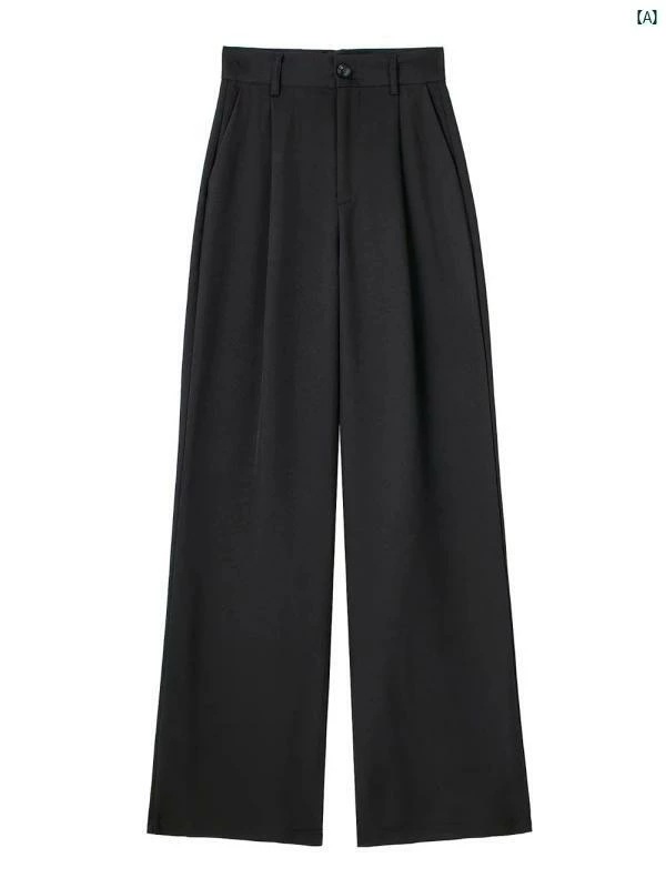 レディースファッション　かわいい　オシャレ　海外 プリーツ ハイウエスト ワイド レッグ パンツ 5,807円