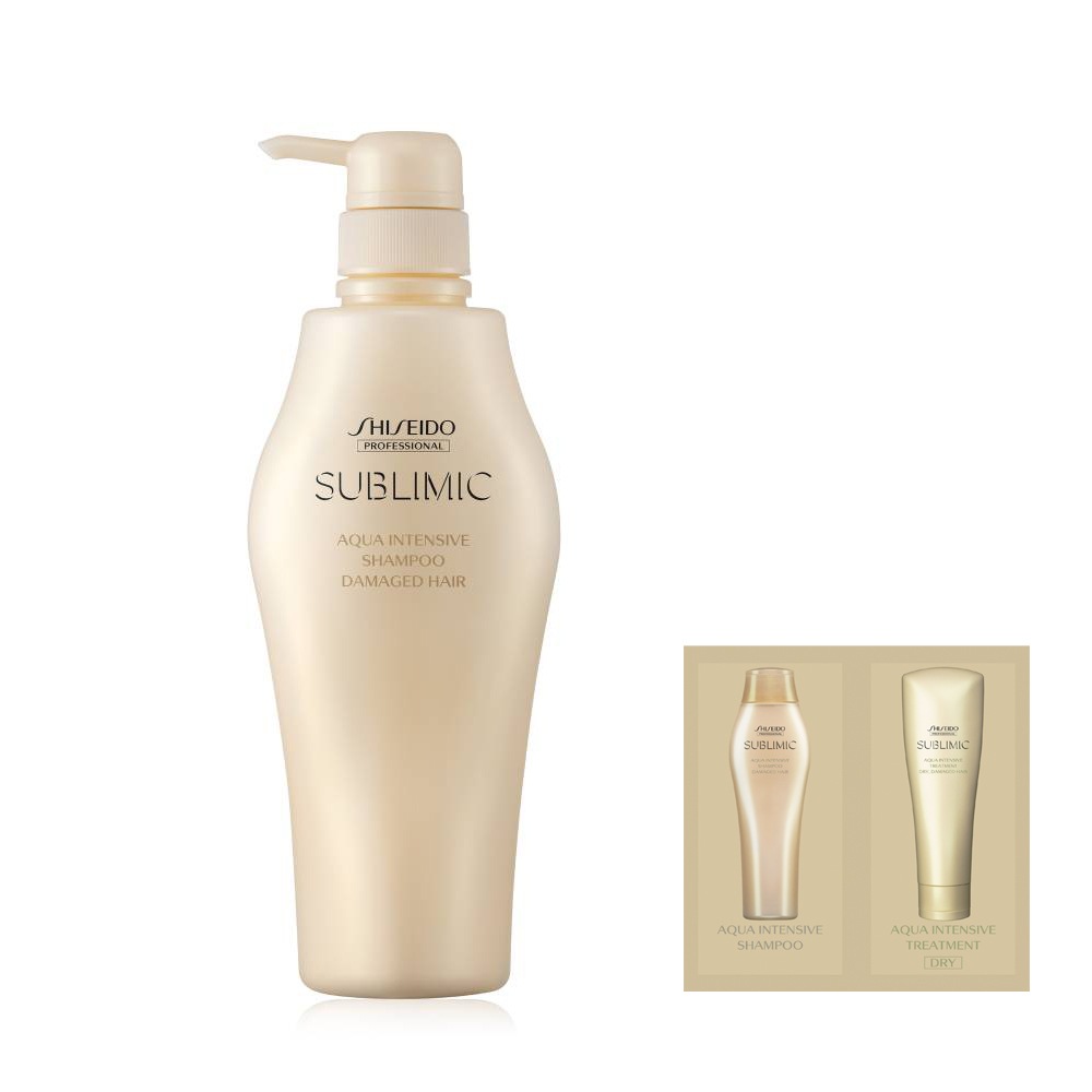 サブリミックアクアインテンシブシャンプー500ml【損傷毛髪用】+サンプルパック贈呈