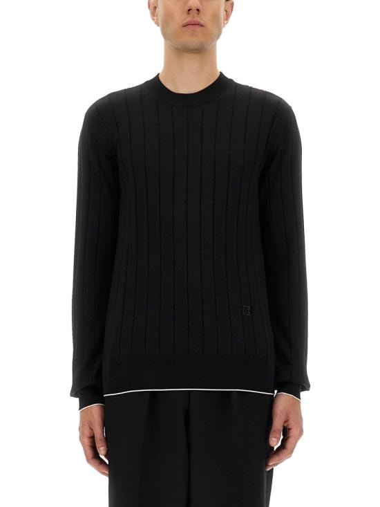 BALMAIN Men Sweater FH1KD000KI73 EAB BLACK