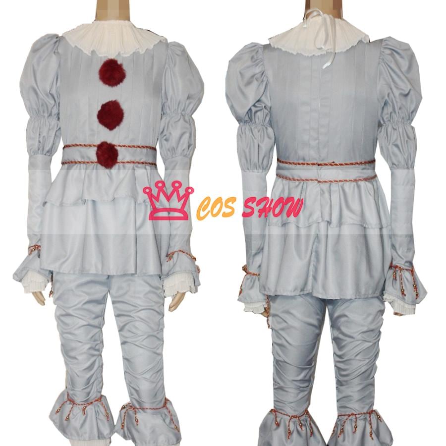 人気商品N0.1 実物撮影 映画 ピエロ ペニーワイズ 大人 子供 JOKER ライトグレー コスプレ衣装 cosplay仮装 イベント クリスマス ハロウィン ステージ 文化祭