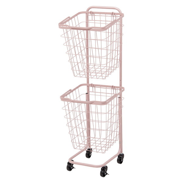 KR-3970PI 2段ランドリーラック スモーキーピンク メーカー直送