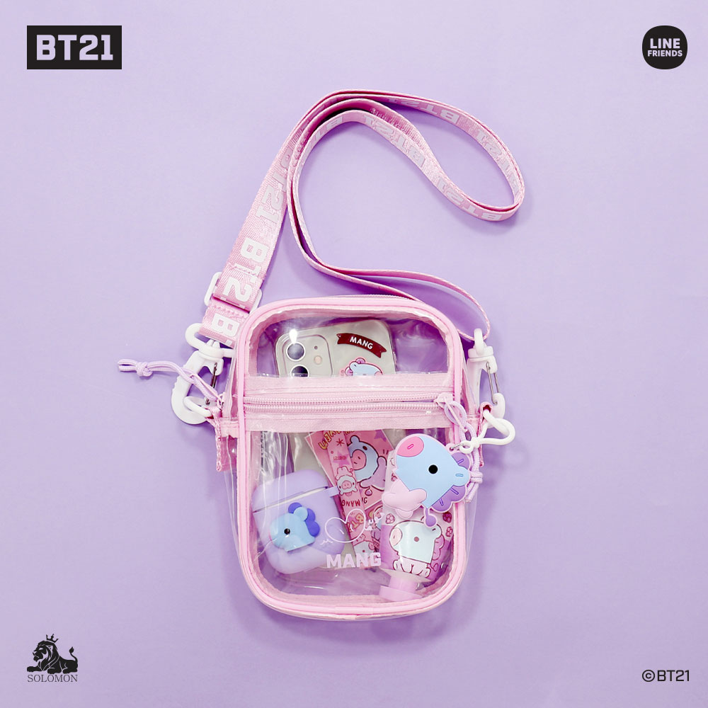 BT21 バッグ 2色あり（R106）（ピンク） （Qoo10] BT21 公式
