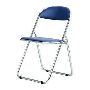 （まとめ買い）折りたたみチェア（メッキフレーム） SFC-2M（BL） 00003050 [x3]