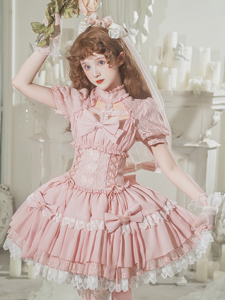 【激安本日限定】ロリータ ワンピースロリータドレスよく甘いドルクラ女の子エレガントロリータスカート春