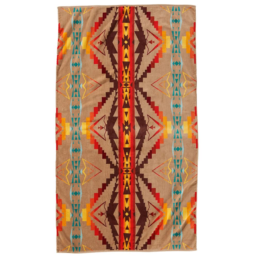 (ペンドルトン)PENDLETON ジャガード バスタオル オーバーサイズ XB233 ビーチタオル ホームシリーズ ネイティブ柄 (16013(Sierra Ridge))