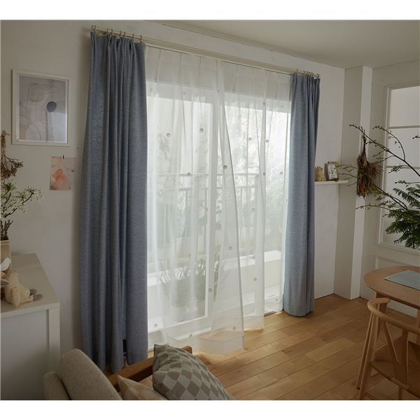 レースカーテン [ギモーヴ 約100x176cm 1枚入 G1066] 洗える スミノエ