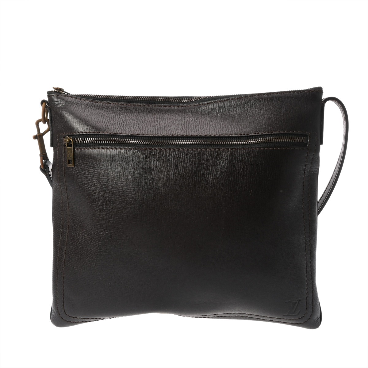 ユタ サックプラ カフェ M92073 ユニセックス レザー ショルダーバッグ ABランク 中古 銀蔵