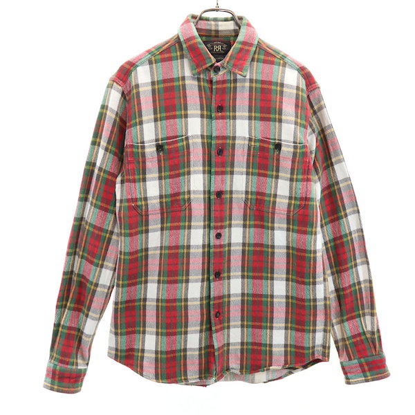 RRL チェック柄長袖シャツ デカサイRRLチェック柄 長袖シャツジャケット L