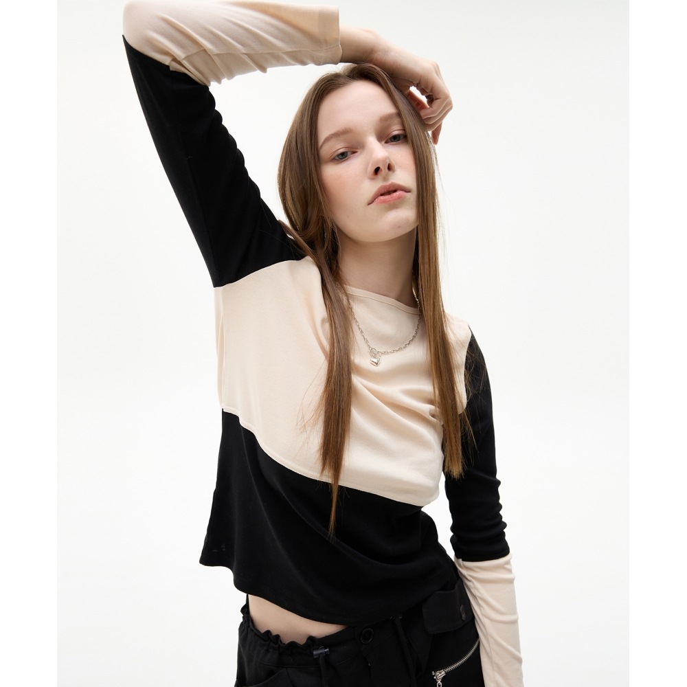 LARTIGENT LK カラーブロック T シャツ(ブラック)